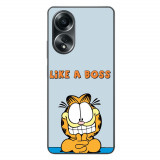 Husa compatibila cu Oppo A58 4G Silicon Gel Tpu Model Garfield Like A Boss