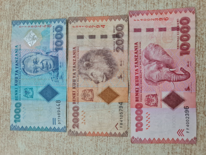 Lot Tanzania - 1000- 2000-10000 shilling 2015
