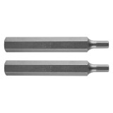 Bit HEX 5x75 mm din otel S2, set 2 buc, pentru insurubare precisa
