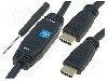Cablu HDMI - HDMI, din ambele par&amp;#355;i, HDMI mufa, 40m, negru, ASSMANN - AK-330105-400-S