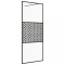 Paravan dus walk-in, negru, 100x195 cm, sticla ESG transparenta