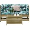 Gossi set mobilier de gradina cu perne, 3 piese, lemn de pin tratat