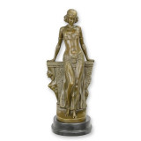 Dansatoare egipteana -statueta din bronz pe un soclu din marmura BX-35, Nuduri
