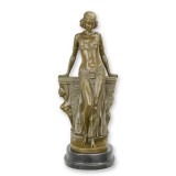 Dansatoare egipteana -statueta din bronz pe un soclu din marmura BX-35