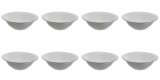 Set boluri, 8 piese, 1.65 L, Portelan, Alb model
