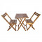 Masa cu 2 scaune pentru gradina Bistro, lemn, pliabile