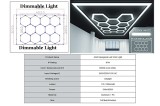 Sistem iluminare plafon LED Hexagon Honeycomb 4,02 x 2,91 m, lumina reglabila