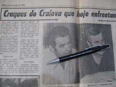 Turneu Universitatea Craiova in Brazilia, februarie 1975, ziar, stare buna foto