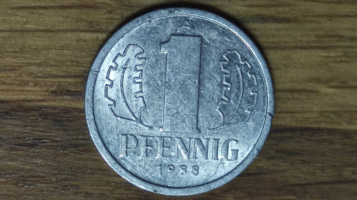 RDG DDR Germania republica democrata -moneda de colectie- 1 pfennig 1988 -superb