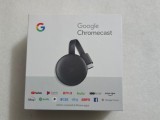 Google Chromecast 3 (Generația a 3-a), Full HD 1080p, Wi-Fi, HDMI, Negru (Charcoal)