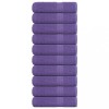 Prosoape maini vidaXL, 10 buc, Violet, 50x100 cm, 100% bumbac, 360 g/m&sup2;, Oeko-Tex, absorbante, moi