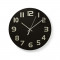 Ceas de perete Quartz, cifre arabe, diametru 30 cm, negru