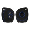 Husa Cheie Auto Kwmobile pentru Suzuki/Opel 2 Butoane, Negru/Albastru, Silicon, KWM000008EY003C