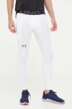 Under Armour leggins de antrenament barbati, culoarea alb, neted