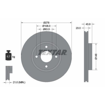 Set disc frana Ford B-Max (Jk) 10.12-, B-Max Van (Jk) 08.12-, Fiesta Sedan 04.10-04.17, Fiesta 6 (Cb1 Ccn) 06.08-04.17, Fiesta 6 Van 08.08-04.17, Tou foto