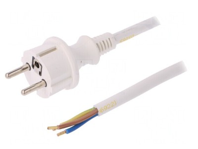 Cablu SCHUKO PVC Alb 5m 16A foto