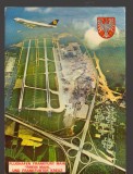 CPIB 25278 CARTE POSTALA - FRANKFURT, AVION, STEMA, CIRCULATA, 1975, STAMPILE, TIMBRU