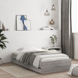 Gossi cadru de pat cu sertare gri sonoma 90x200 cm lemn prelucrat