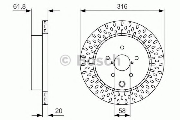 Disc frana SUBARU IMPREZA Hatchback (GR, GH, G3) (2007 - 2016) BOSCH 0 986 479 V05