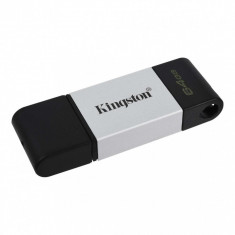USB Flash Drive Kingston 64GB Data Traveler 80, USB 3.2, R/W: 200/60 MB/s, Compatible with Windows/Mac OS/Linux/Chrome OS foto