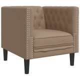 Cumpara ieftin Fotoliu Chesterfield, cappuccino, piele ecologica