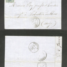 France 1870 Postal History Rare Cover + Content AURILLAC DB.341