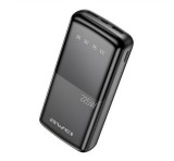 &Icirc;ncărcător de urgență AWEI P13K cu 2 porturi USB+Type-C (20000mAh, 22.5W, &icirc;ncărcător rapid PD, afișaj LED) NEGRU