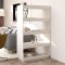 Bibliotecă/Separator cameră alb 80x35x135 cm, lemn masiv de pin