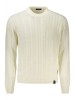 Pulover pe gat barbati, Regular fit, alb, XL, 2XL