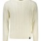 Pulover pe gat barbati, Regular fit, alb, XL