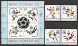 Romania 1970 - C.M. de Fotbal - Mexic, serie/colita nestampilat, MNH LP 721/721a