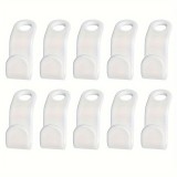 Cumpara ieftin Set 10 accesorii pentru umerase haine, plastic, 5 x 2 cm, alb