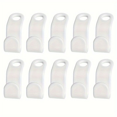 Set 10 accesorii pentru umerase haine, plastic, 5 x 2 cm, alb foto