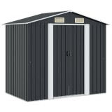 vidaXL Magazie depozitare grădină antracit 204x132x186 cm oțel 47028