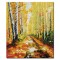Tablou cu mesteceni pictat manual, Calmitate, 60x50cm ulei pe panza