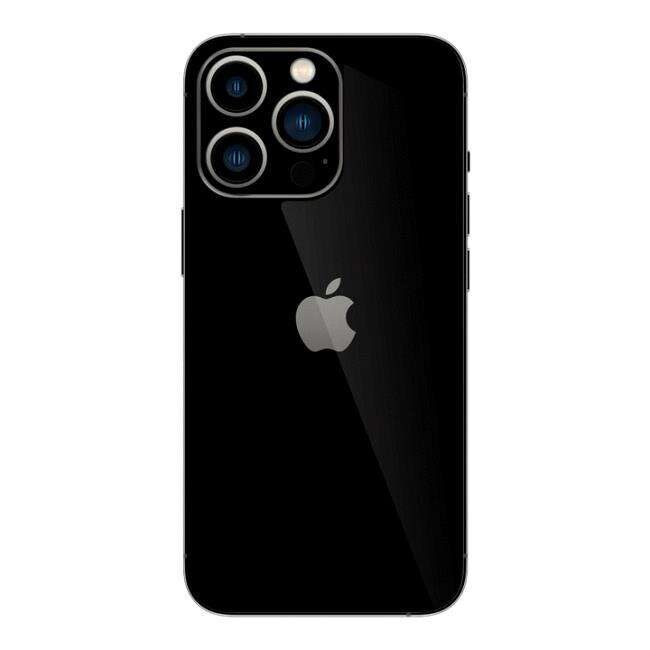 Set Folii Skin Acoperire 360 Compatibile cu Apple iPhone 15 Pro Max - ApcGsm Wraps Skin Intense Glossy Black