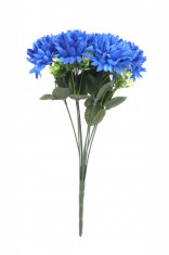 Floare artificiala decorativa pentru vaza, albastru, 38 cm foto