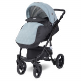 Carucior 2 in 1 Rimini Premium Silver Blue Stars, Lorelli