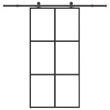 VidaXL Ușă glisantă cu set feronerie 102x205 cm ESG sticlă și aluminiu