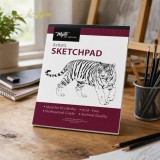 Cumpara ieftin Caiet pentru schite cu tema animale, 50 file, hartie 80 g mp, 28 x 35,5 cm, coperta carton visinie, Perfect Bound, pentru desen si ilustratii