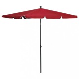 Umbrelă de grădină cu st&acirc;lp, roșu bordo, 210x140 cm
