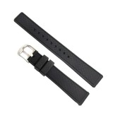 Curea de ceas Neagra din Silicon 16mm, Time Veranda