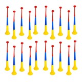 Cumpara ieftin Set 20 Vuvuzele Tricolore, Goarne Stadion, Petreceri, Fotbal, Plastic, Multicolor, 60cm, 127dB