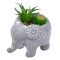 Ghiveci Decorativ, Etnic, Elefant, Plantă Artificială, Ceramica, 15x10x13cm
