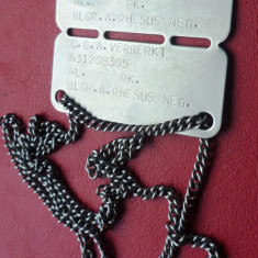 Dog Tag , original militar