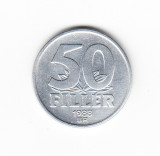 Moneda Ungaria 50 filler 1988, aproape necirculata, cu luciu