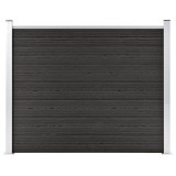 vidaXL Panou de gard, gri, 180x146 cm, WPC