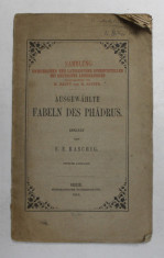 AUSGEWAHLTE FABELN DES PHADRUS , 1861 , TEXT IN LATINA SI GERMANA foto