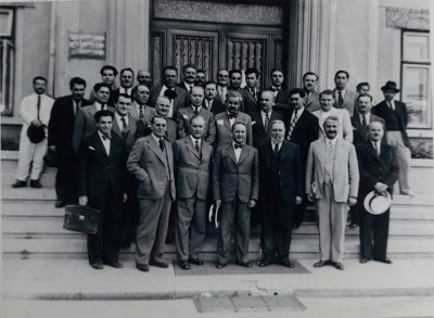 1936 Foto Berman / Instalare Dem Anastasescu Primar Bucuresti Sect III Albastru foto