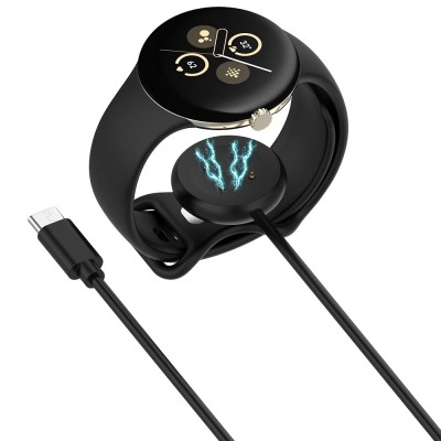 Incarcator Google Pixel Watch 3 wireless, Type-C, Techsuit, THC5 foto